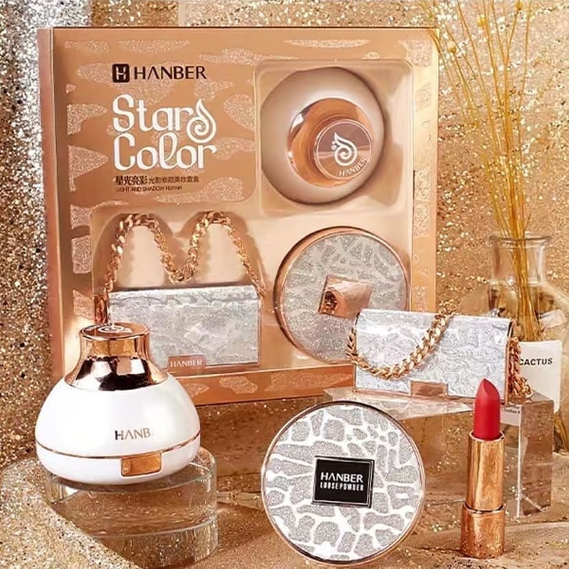 پک 3تکه آرایشی کوشن و پودرفیکس HANBER هانبراستار؛ گزینه‌ای مناسب برای تکمیل روتین زیبایی در گروه فیکساتور