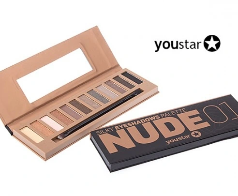 سایه 12 رنگ ابریشمی بینظیر Nude Youstar با تمرکز بر استفاده آسان و نتیجه طبیعی در گروه سایه؛ نمای شماره 4