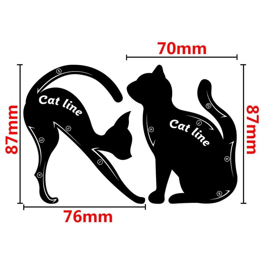 پک دوتایی شابلون سایه چشم گربه ای Cat line؛ گزینه‌ای مناسب برای تکمیل روتین زیبایی در گروه محصول زیبایی؛ نمای شماره 4