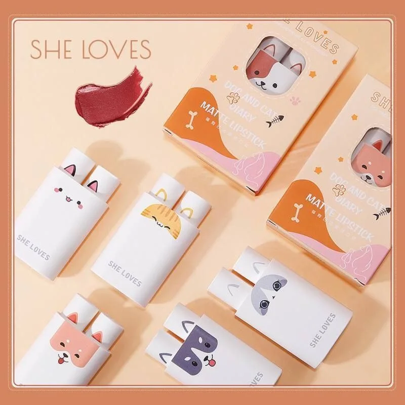 پک رژ لب جامد 2 تیکه She loves؛ انتخابی متناسب با مراقبت و زیبایی روزمره در گروه رژ