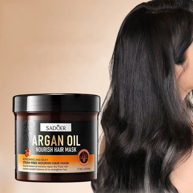 ماسک مو روغن آرگان از برند سادور Sadoer؛ گزینه‌ای مناسب برای تکمیل روتین زیبایی در گروه بیگودی مو؛ نمای شماره 5